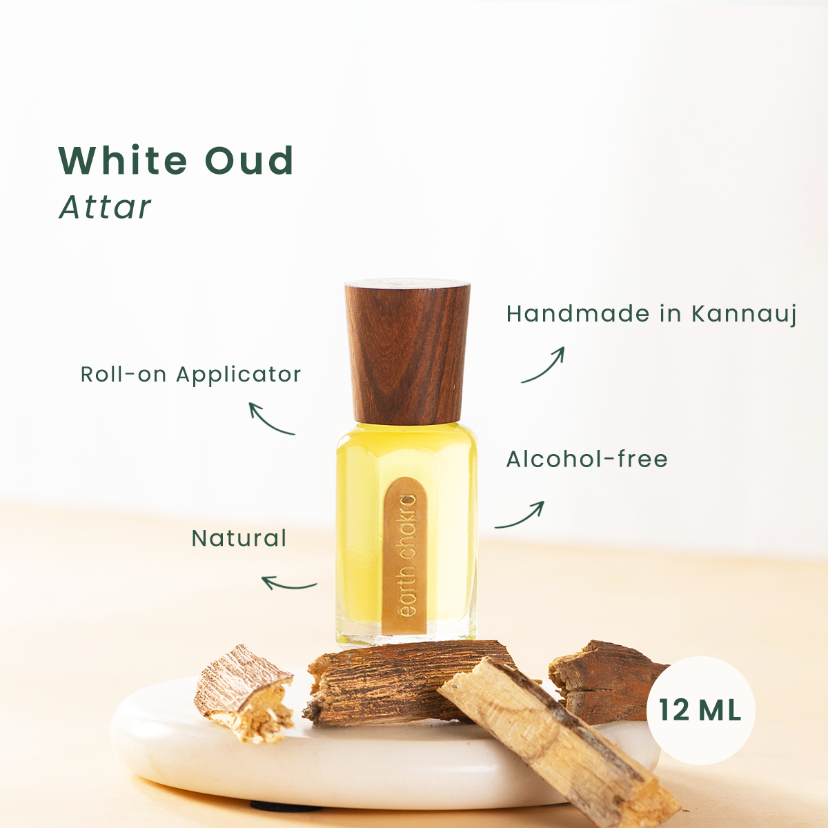 White Oud Attar | 12 ml | Long-lasting | Roll On