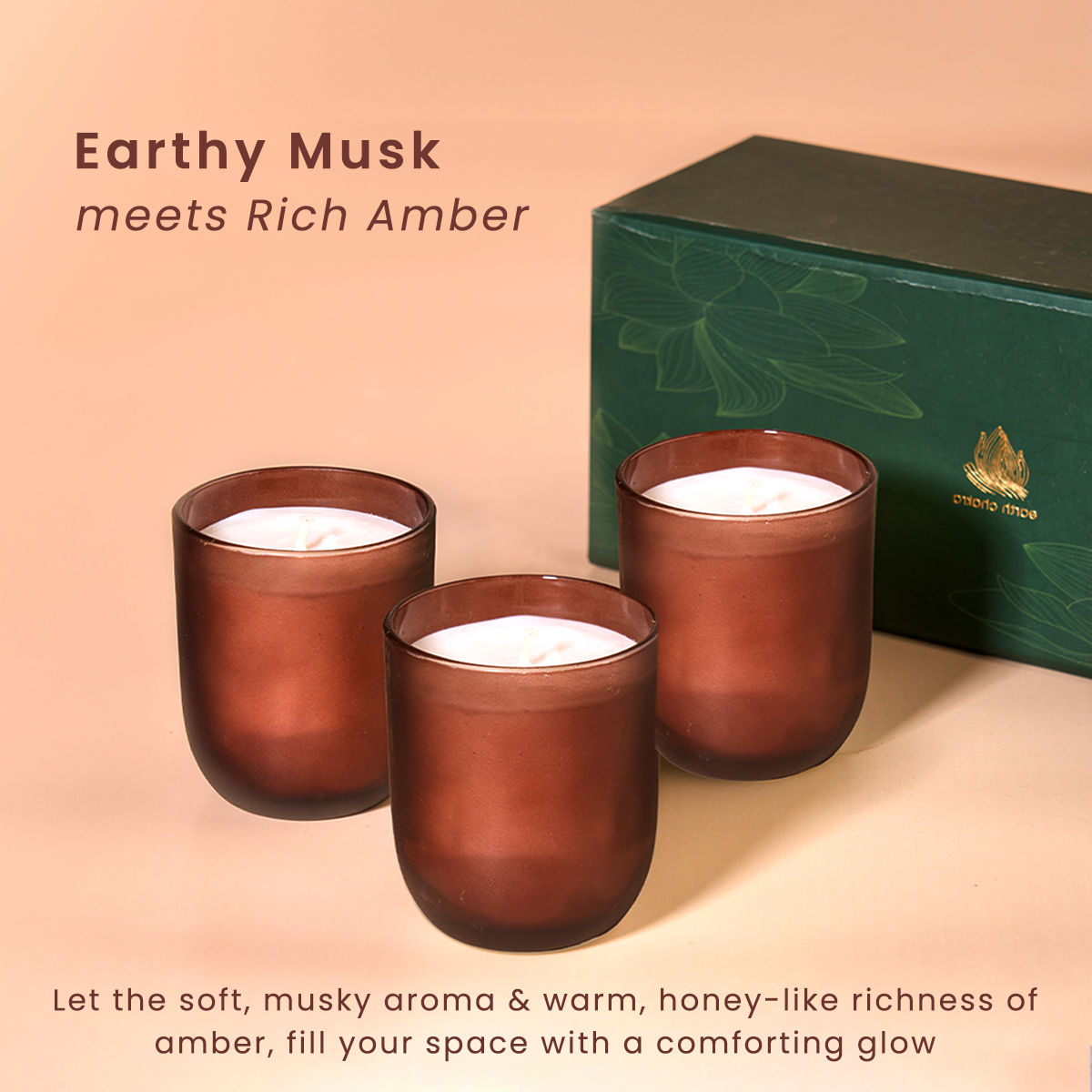 Frosted Candles | Set of 3 | Soy Wax Scented Candles