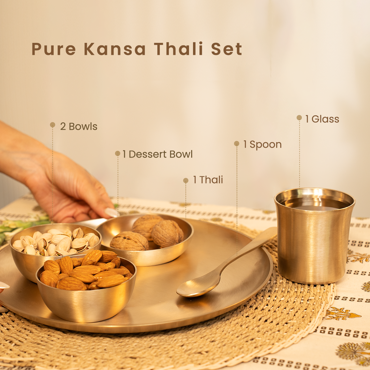 Kansa Thali Set | 6 Pieces | Boosts Immunity