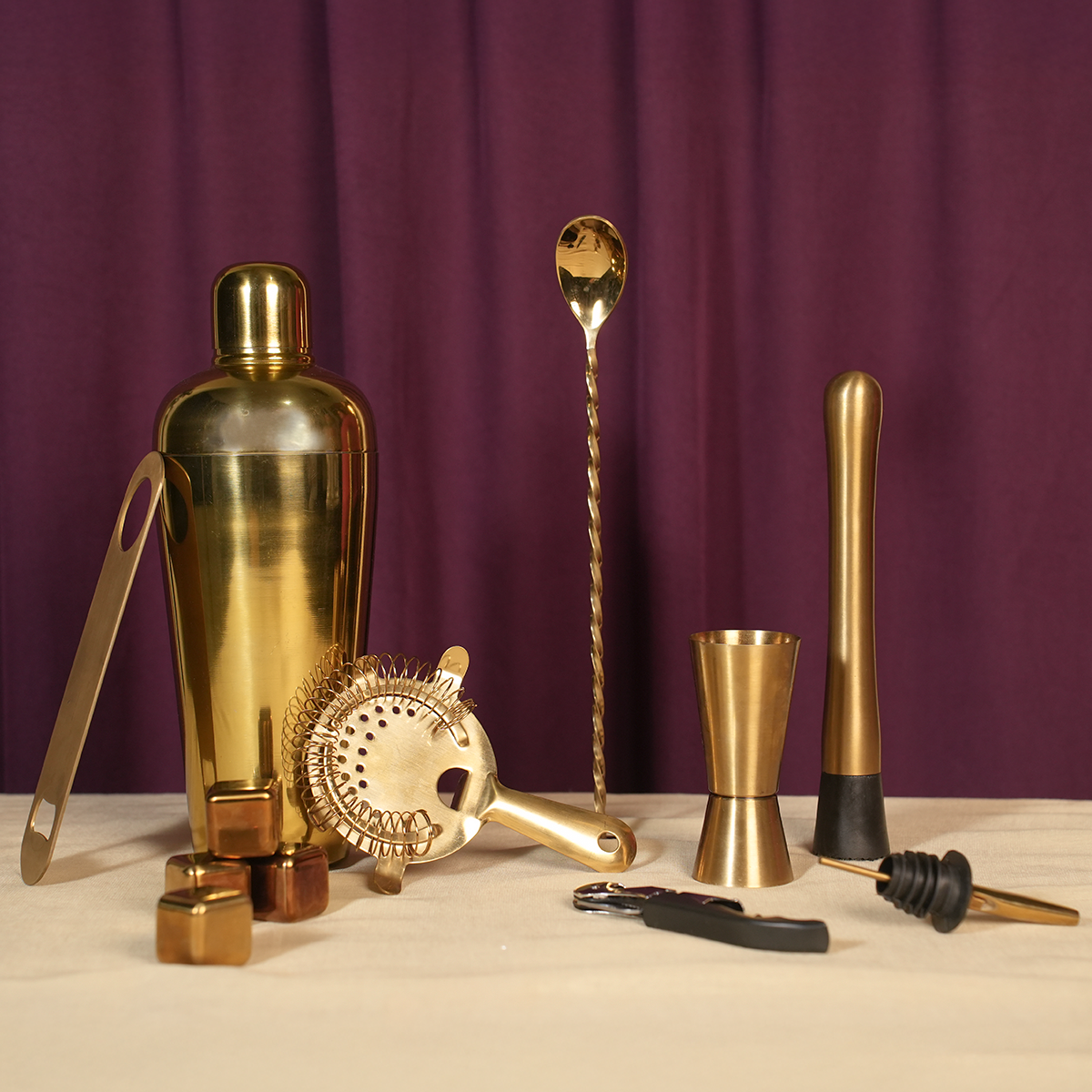 Bar Tools Set with Shaker Gift Box | Gifts for Him