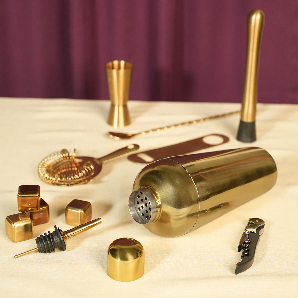 Bar Tools Set with Shaker Gift Box | Gifts for Him