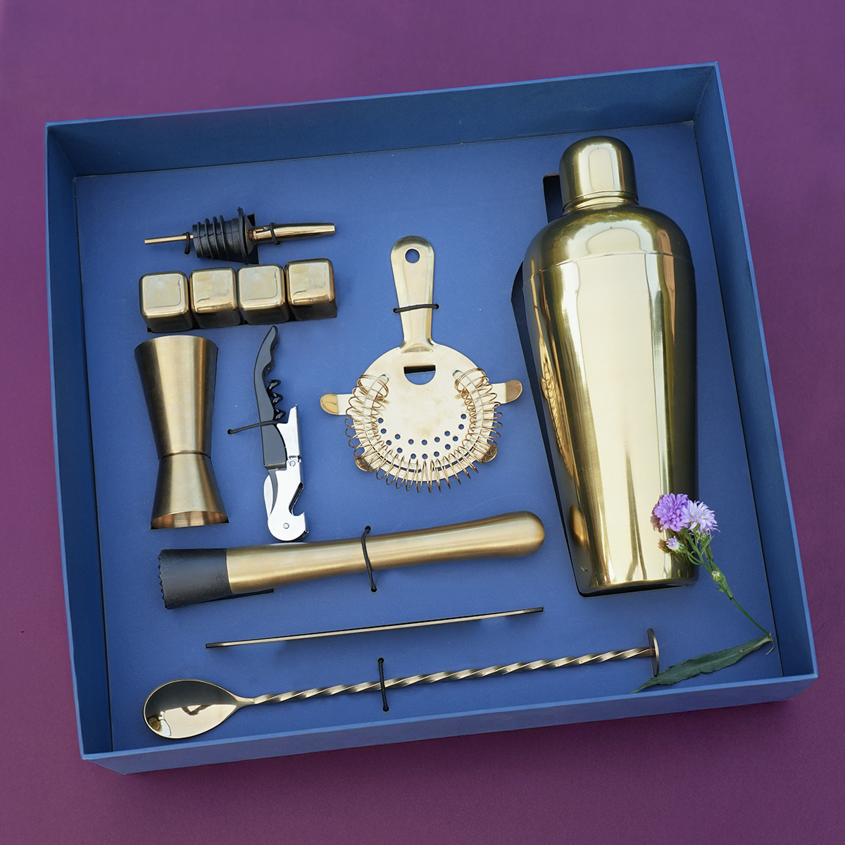 Bar Tools Set with Shaker Gift Box | Gifts for Him