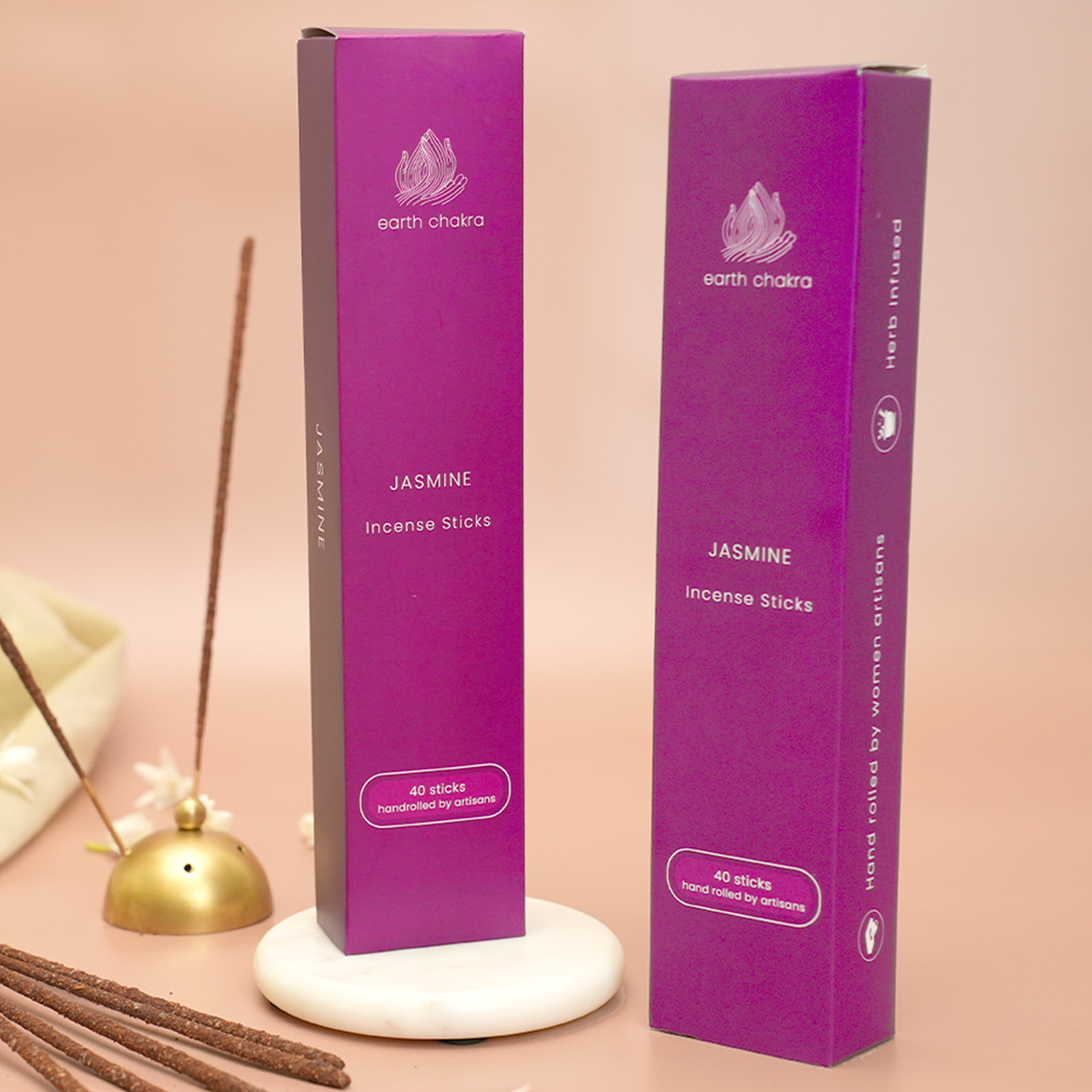 Jasmine Incense Sticks | Pack of 40 | Charcoal-free