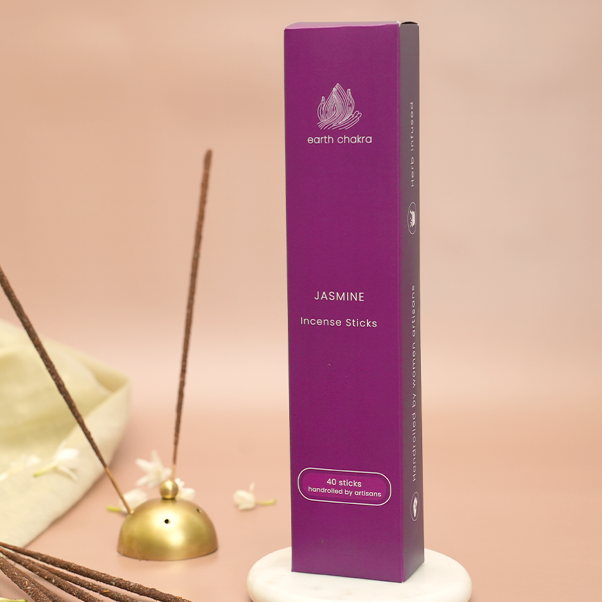 Jasmine Incense Sticks | Pack of 40 | Charcoal-free