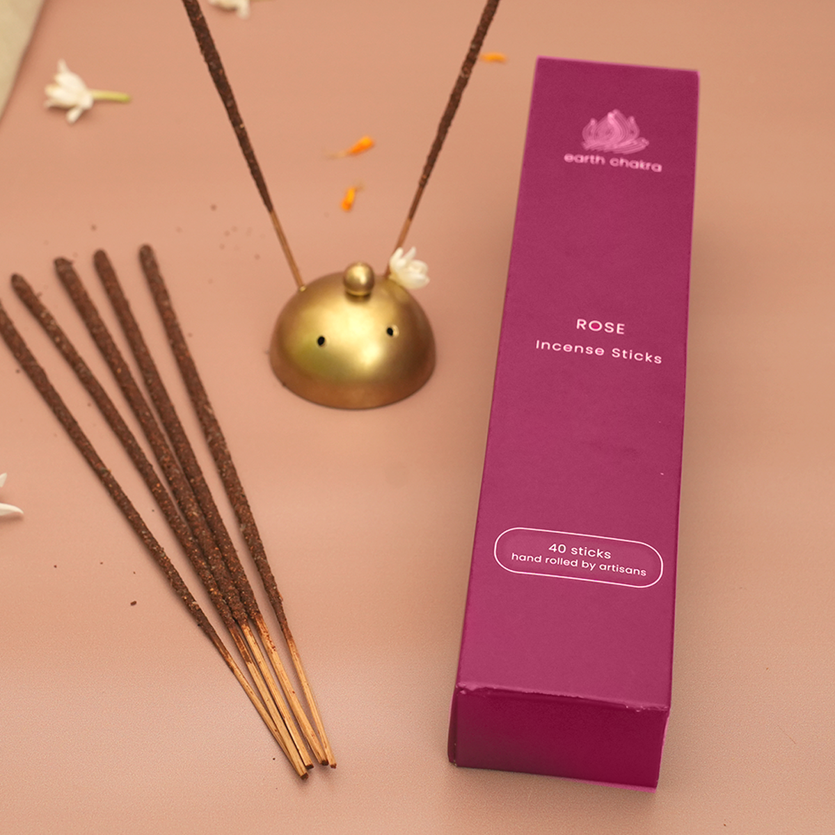 Rose Incense Sticks | Pack of 40 | Charcoal-free