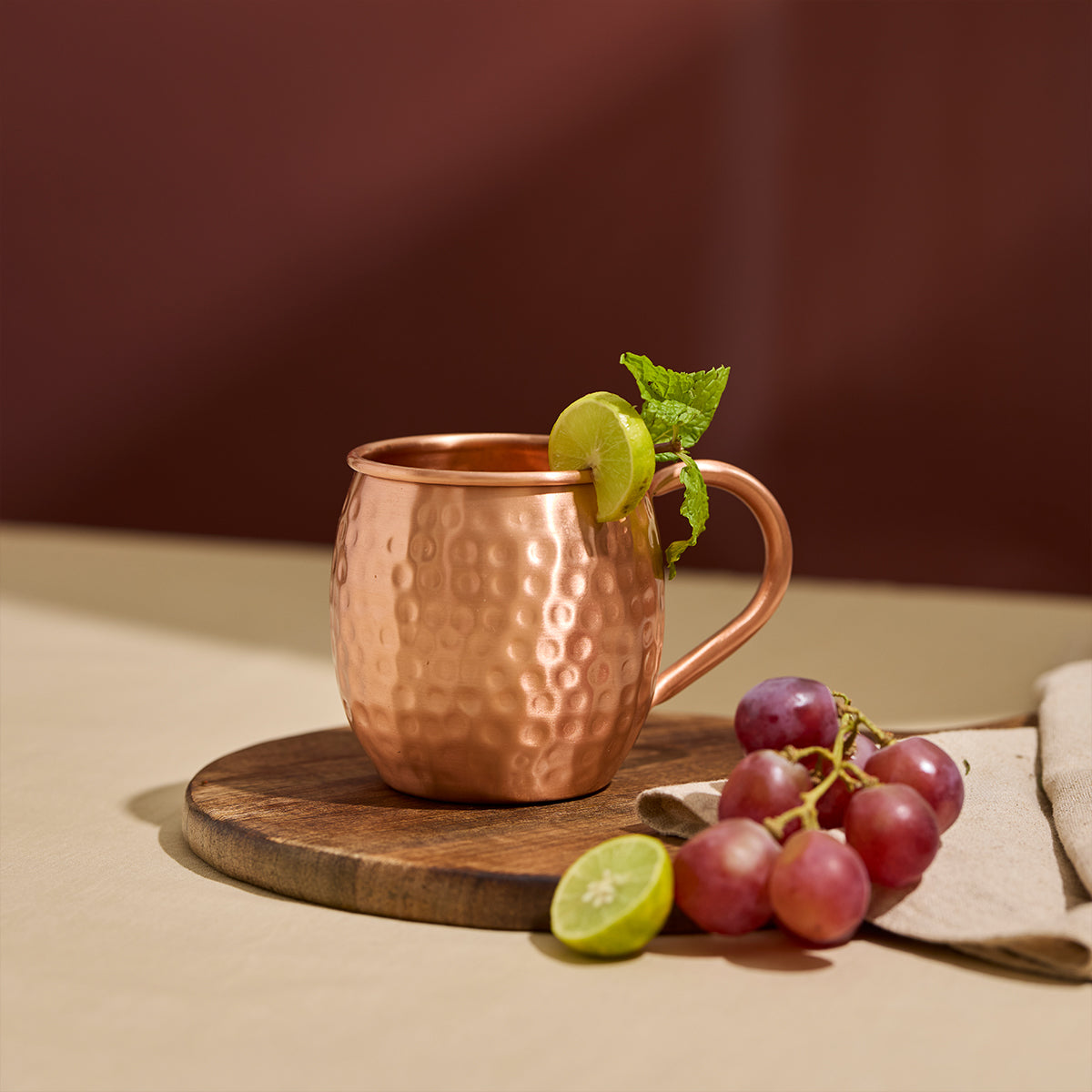 Hand-hammered Copper Moscow Mule Mug | 500 ml | Single