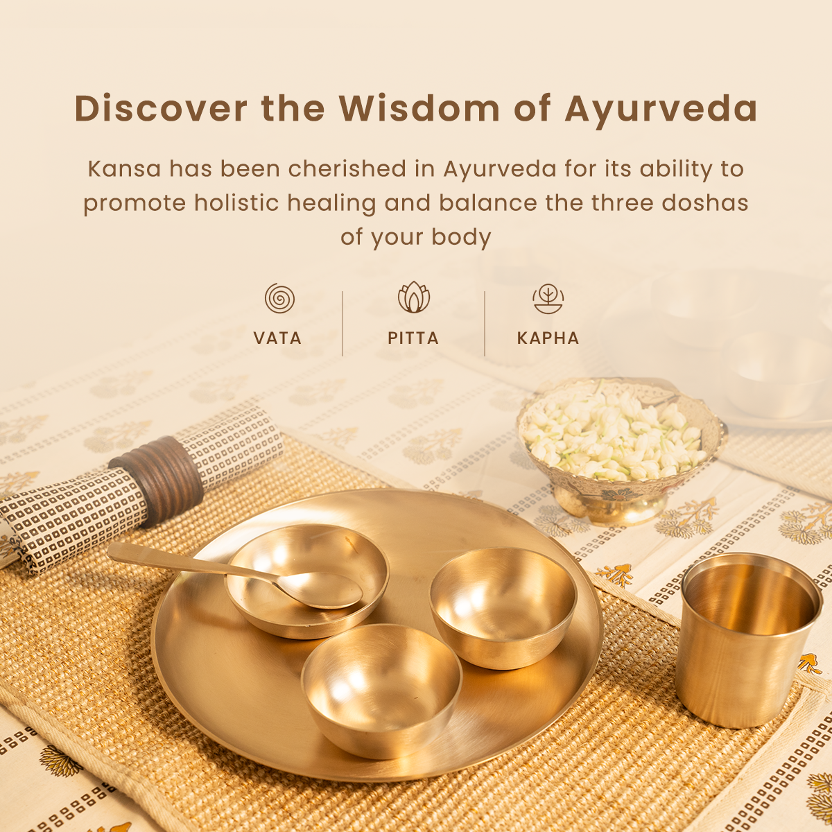 Kansa Thali Set | 6 Pieces | Boosts Immunity