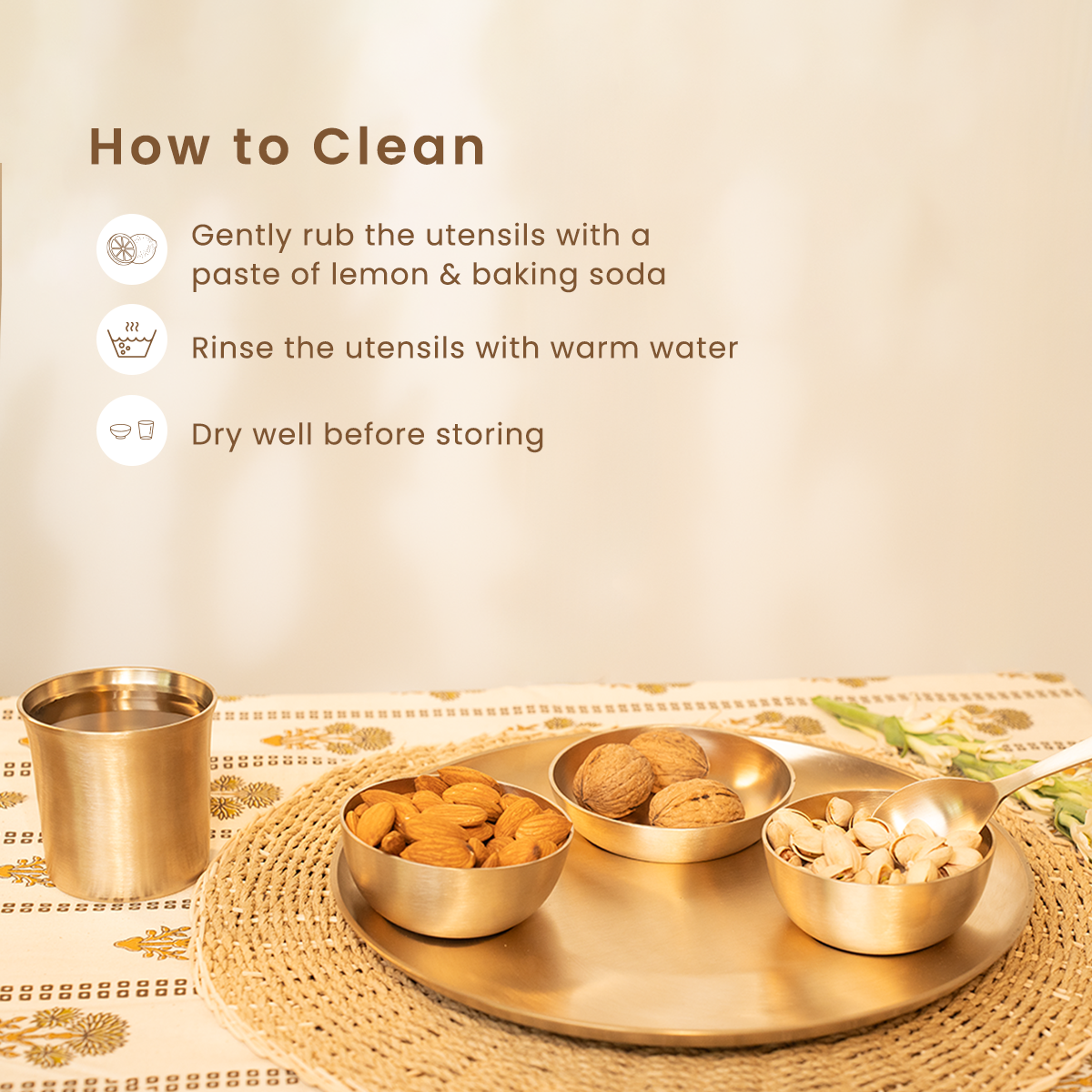 Kansa Thali Set | 6 Pieces | Boosts Immunity
