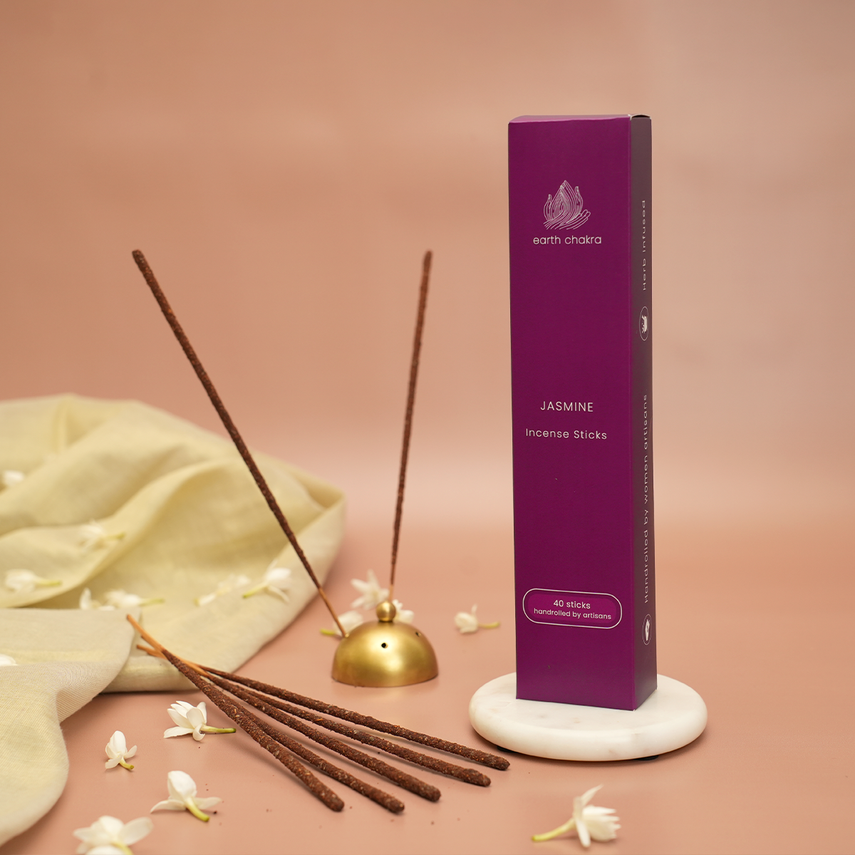 Jasmine Incense Sticks | Pack of 40 | Charcoal-free