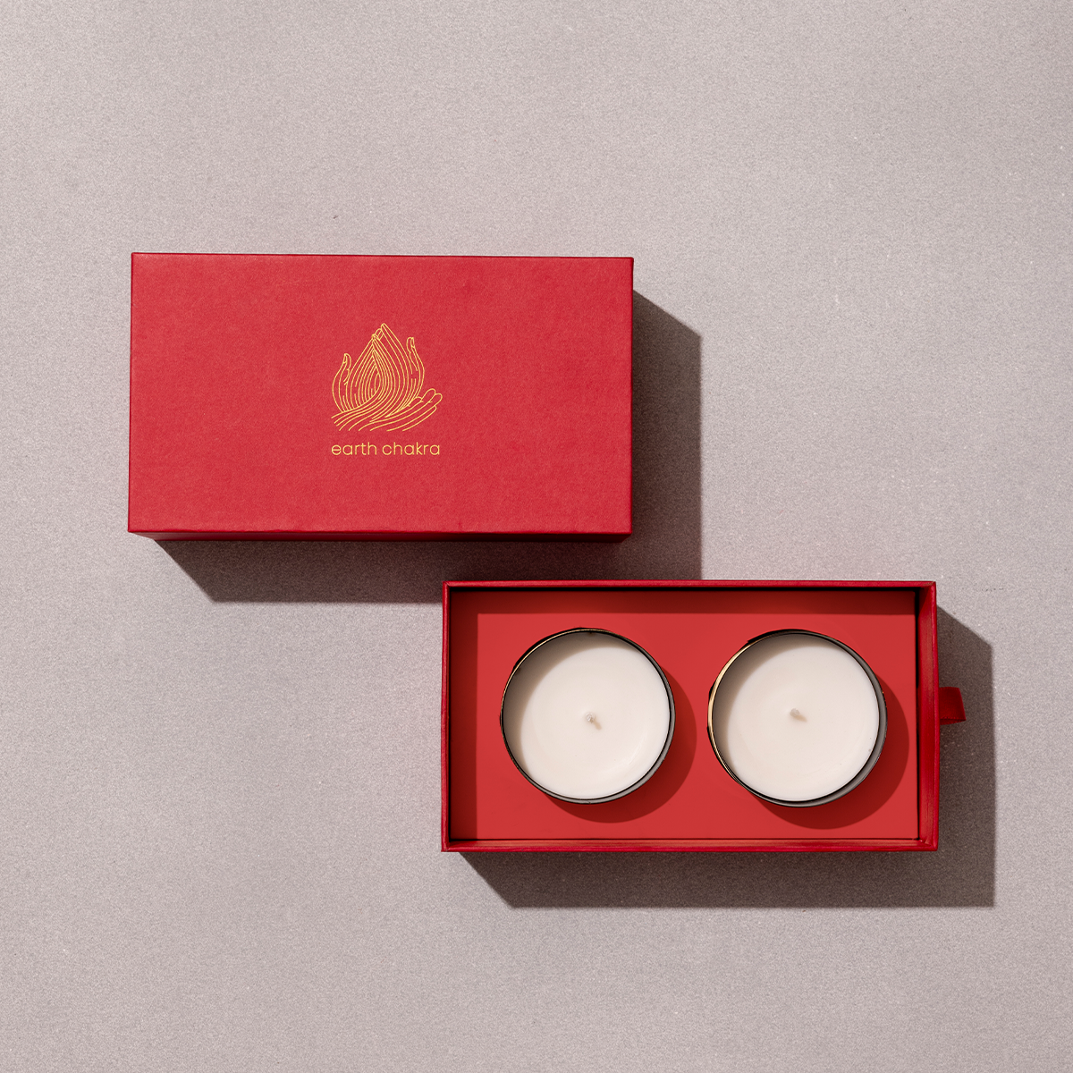 Brass Soy Wax Candles | Set of 2 | Lavender & Patchouli | Gift Box