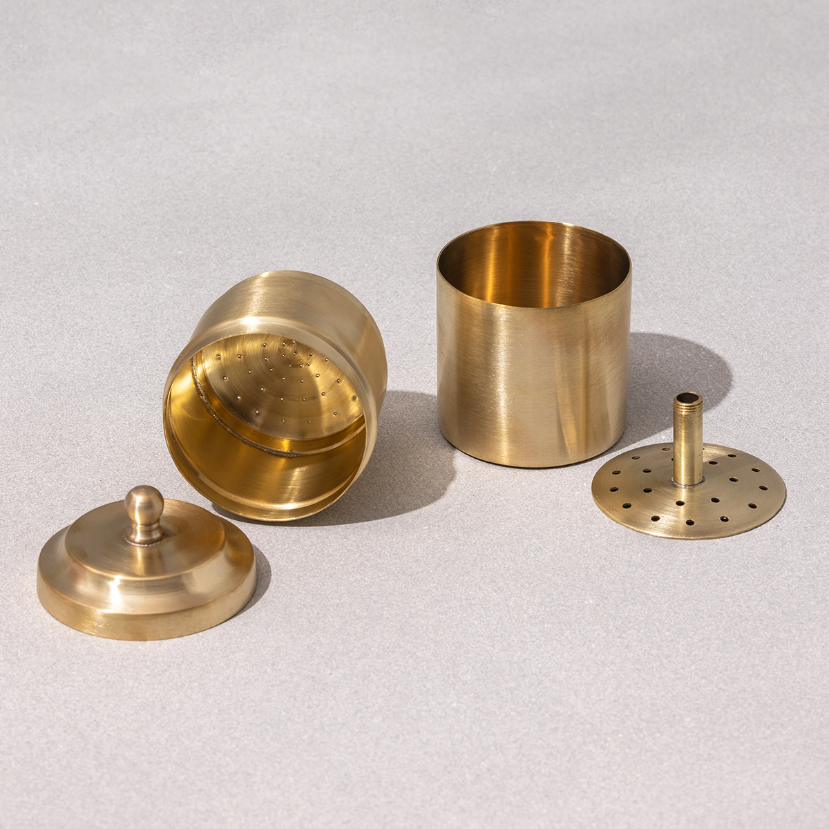 Pure Brass Filter Coffee & Dabara Set | Gold | Set of 3 | Gift Box Set