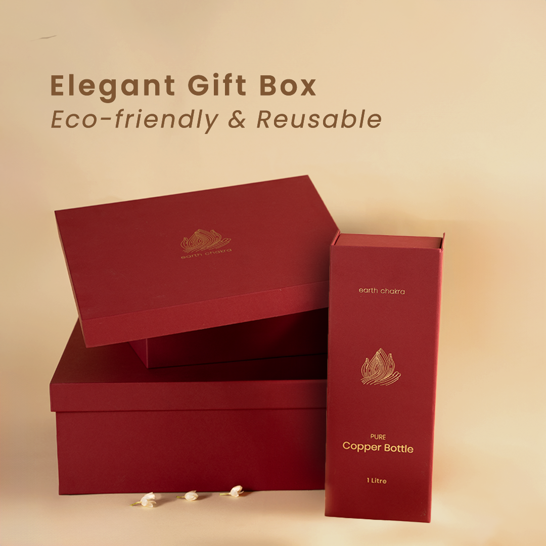 Pure Copper Jug & 4 Glasses with Gift Box | Wedding Gift Pack