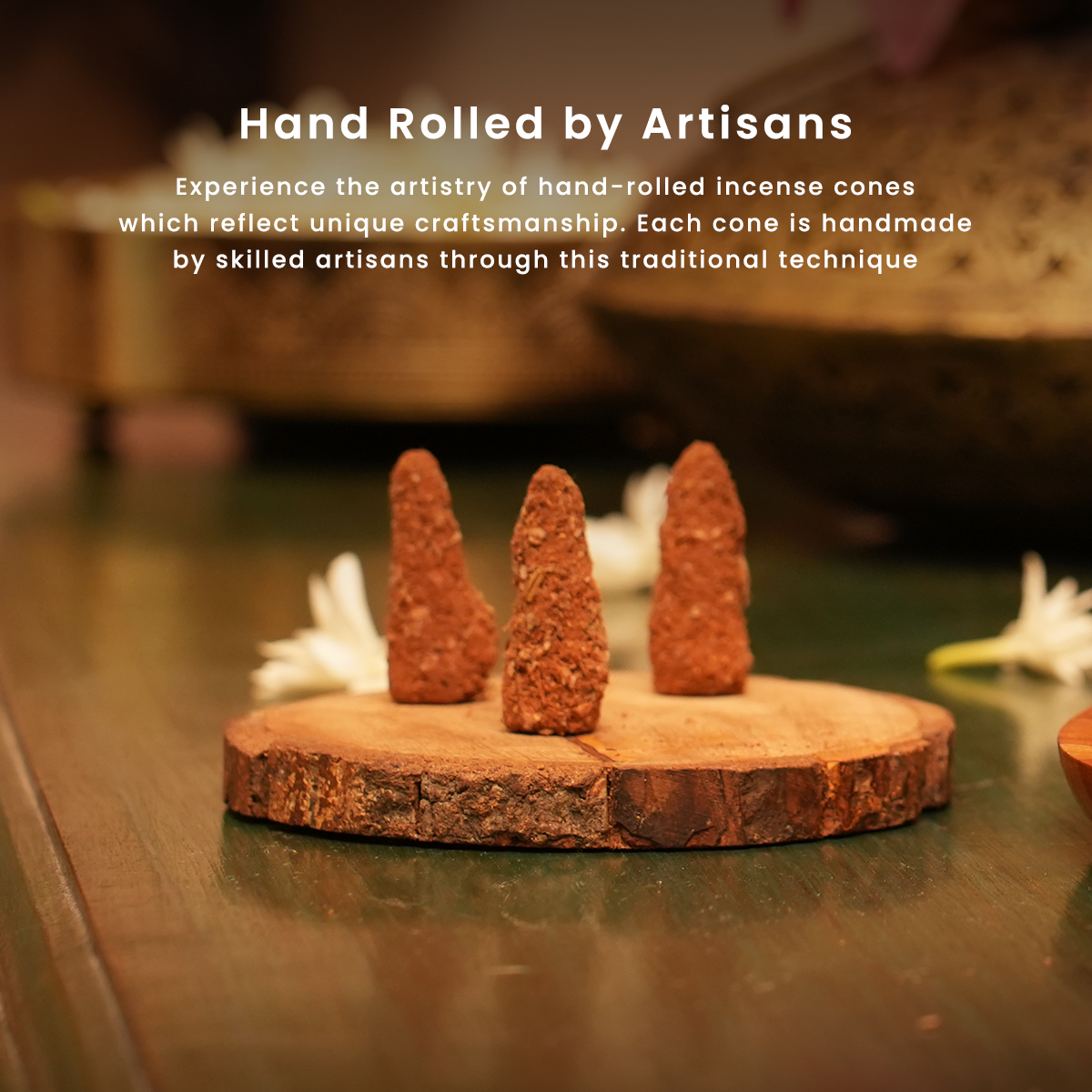Sandalwood Incense Cones | Pack of 40 | Charcoal-free