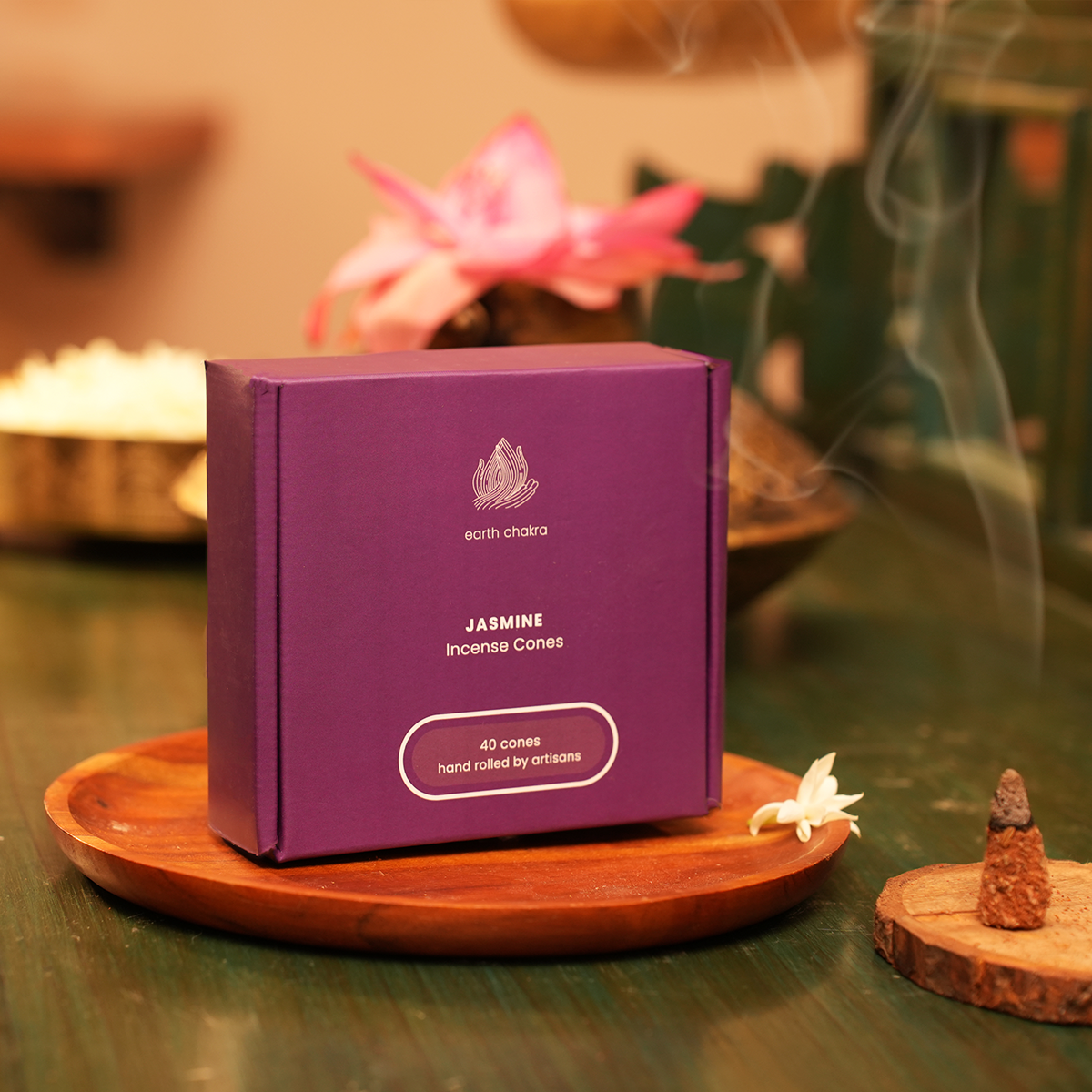 Jasmine Incense Cones | Pack of 40 | Charcoal-free