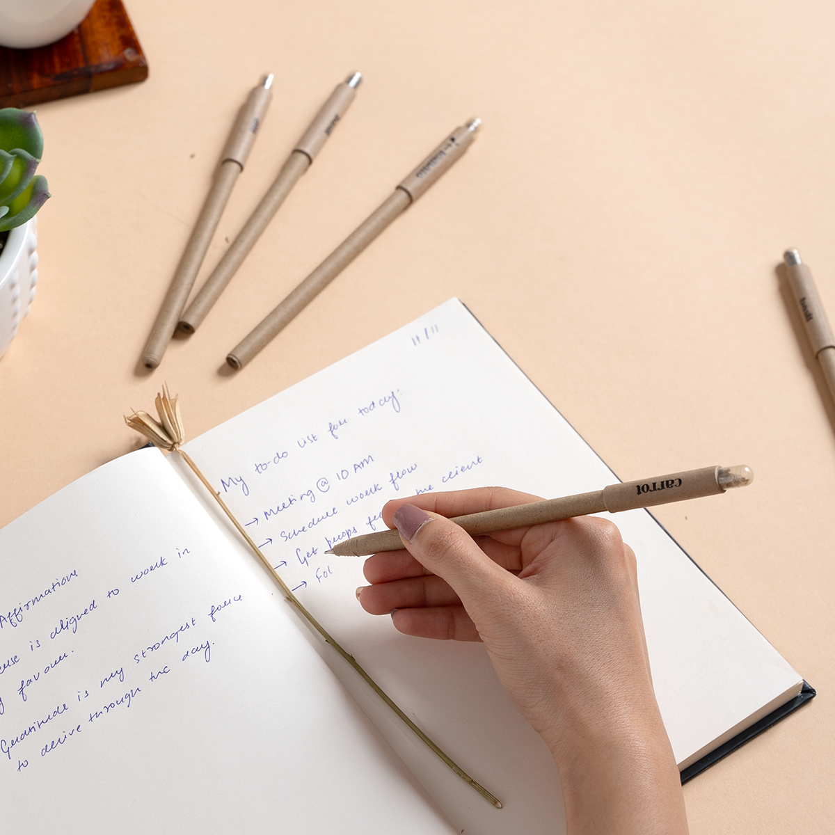 Plantable Seed Pens | Pack of 6 | Embedded with Seeds | Green
