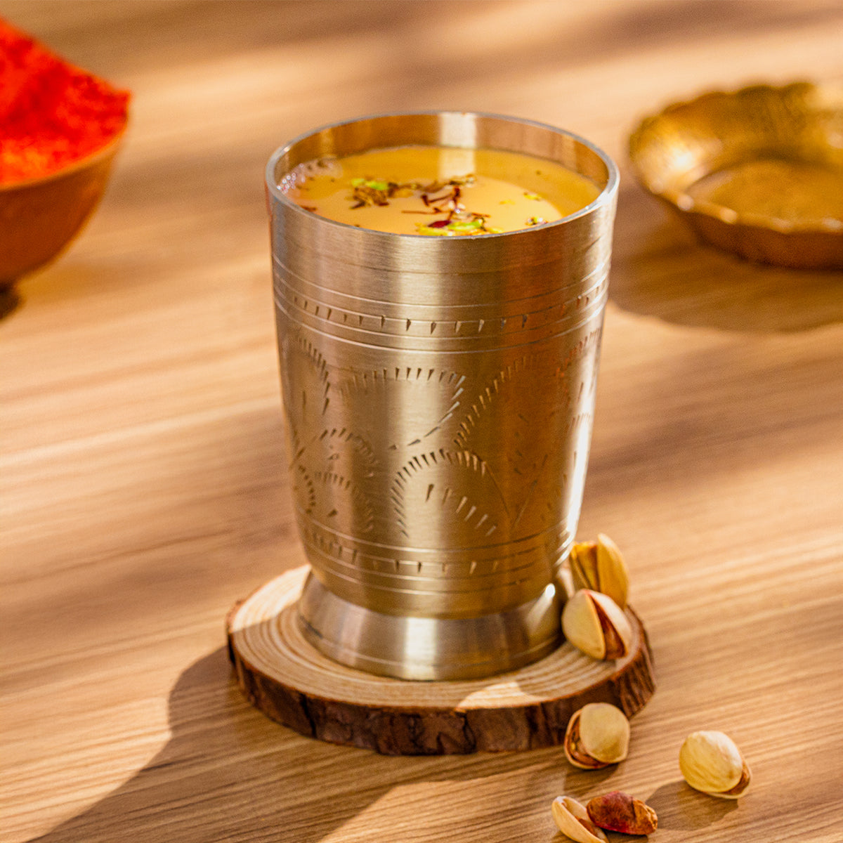Brass Thandai Glass | Ulchai Handwork - Freebie