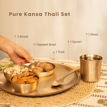 Kansa Thali Set | 6 Pieces | Boosts Immunity