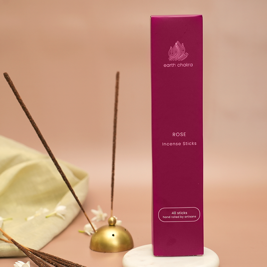 Rose Incense Sticks | Pack of 40 | Charcoal-free