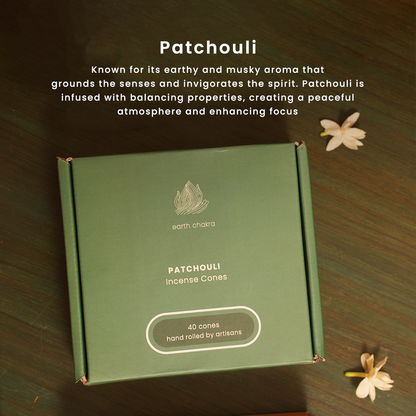 Patchouli Incense Cones | Pack of 40 | Charcoal-free